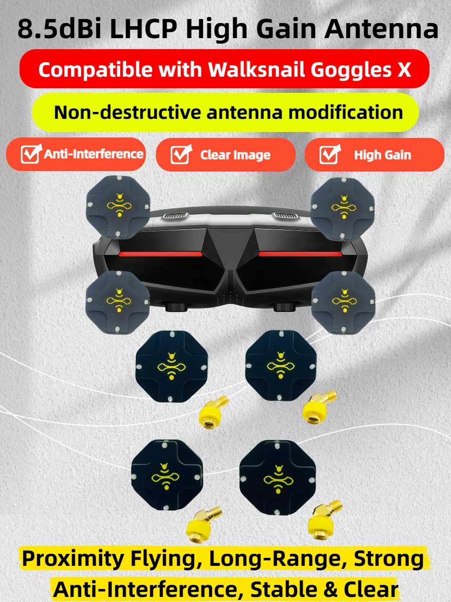 8.5dBi High Gain LHCP 5.8GHz D - Drone Racing Goggles ulasan dan harga