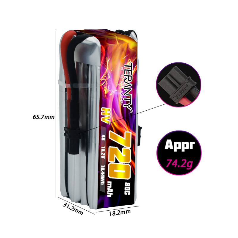 TERANTY 720mAh 4S 15.2V HV Lip - Drone Racing Frame ulasan dan harga