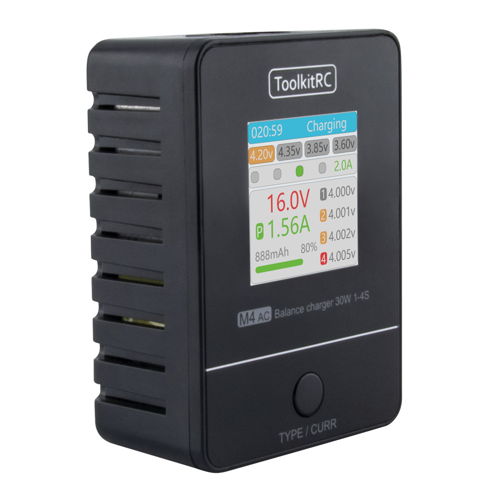 ToolkitRC M4AC 30W Compact AC  - Drone Racing Charger ulasan dan harga